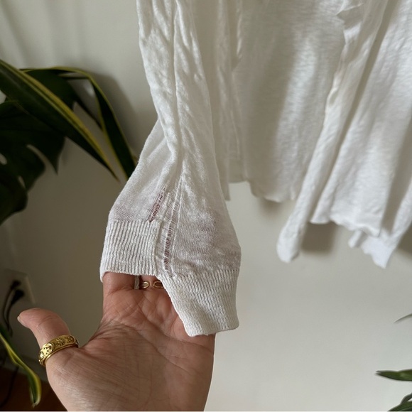 Zadig & Voltaire Daphnee Light Asymmetrical Cotton Cardigan Size S White - Picture 4 of 6